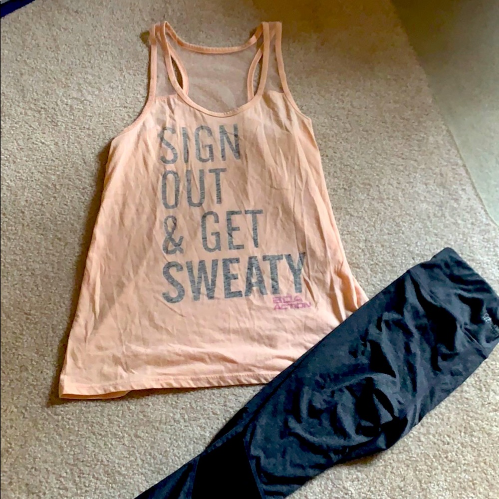 Body Action Get Sweaty Workout Tank Top